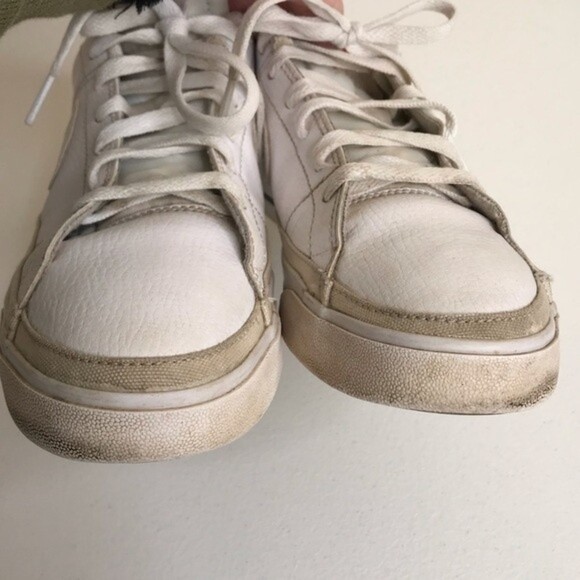 Nike Court Legacy Leather White on White Sneakers Tennis Shoes Women Size 8.5 - Picture 6 of 13